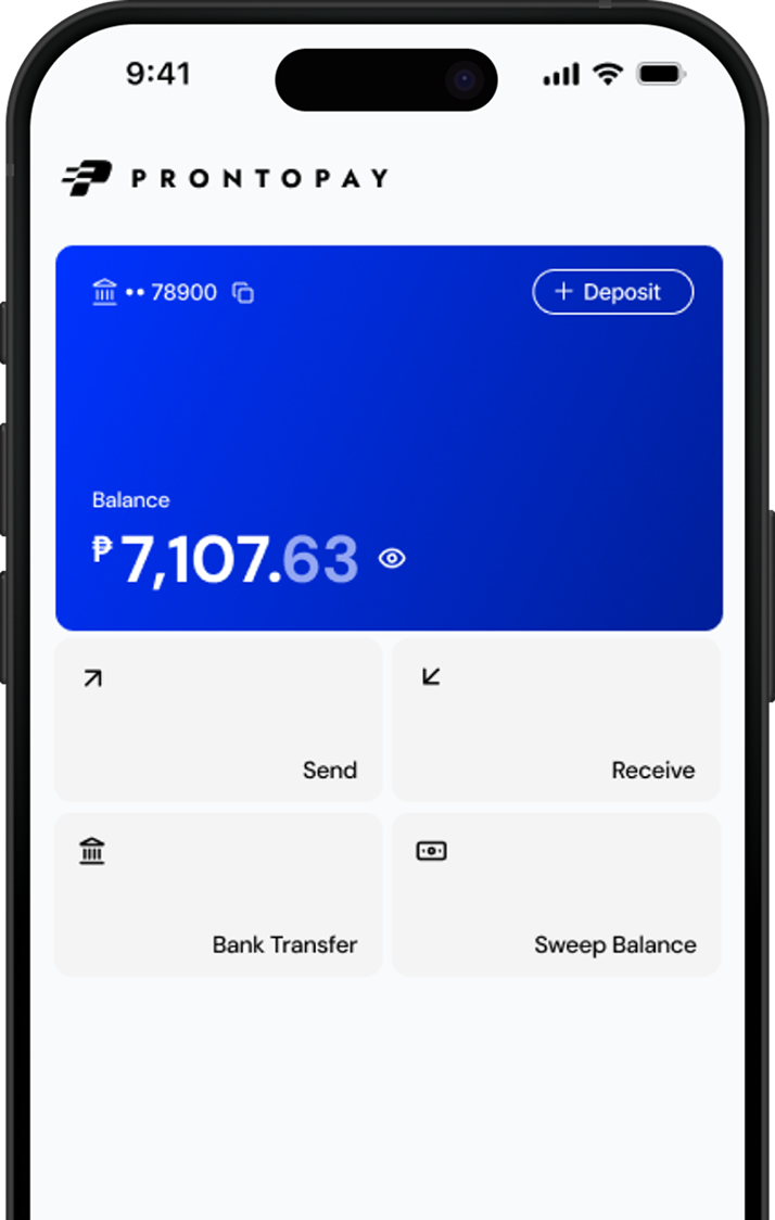 ProntoPay App Interface